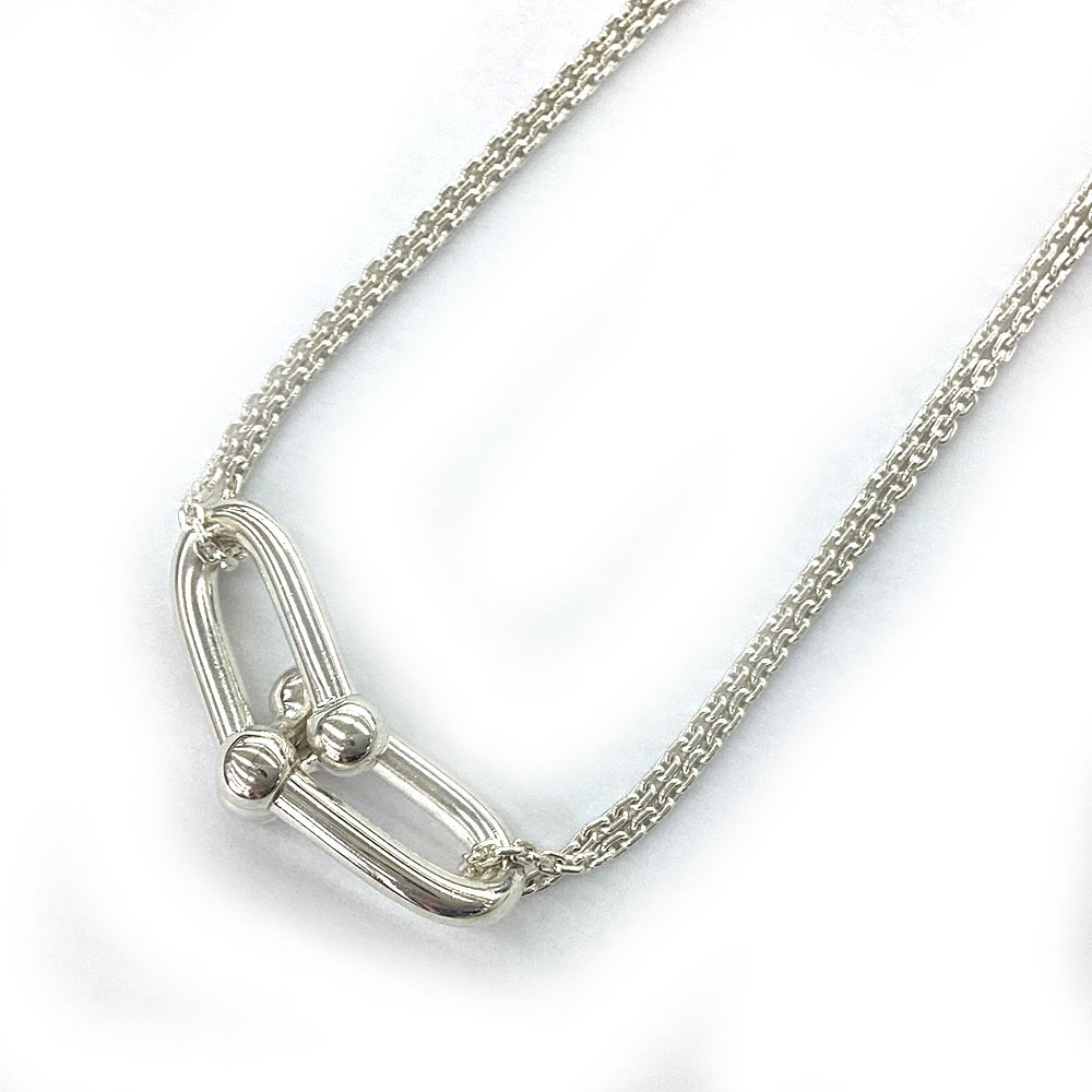 Tiffany Hardware Double Ring Necklace Silver